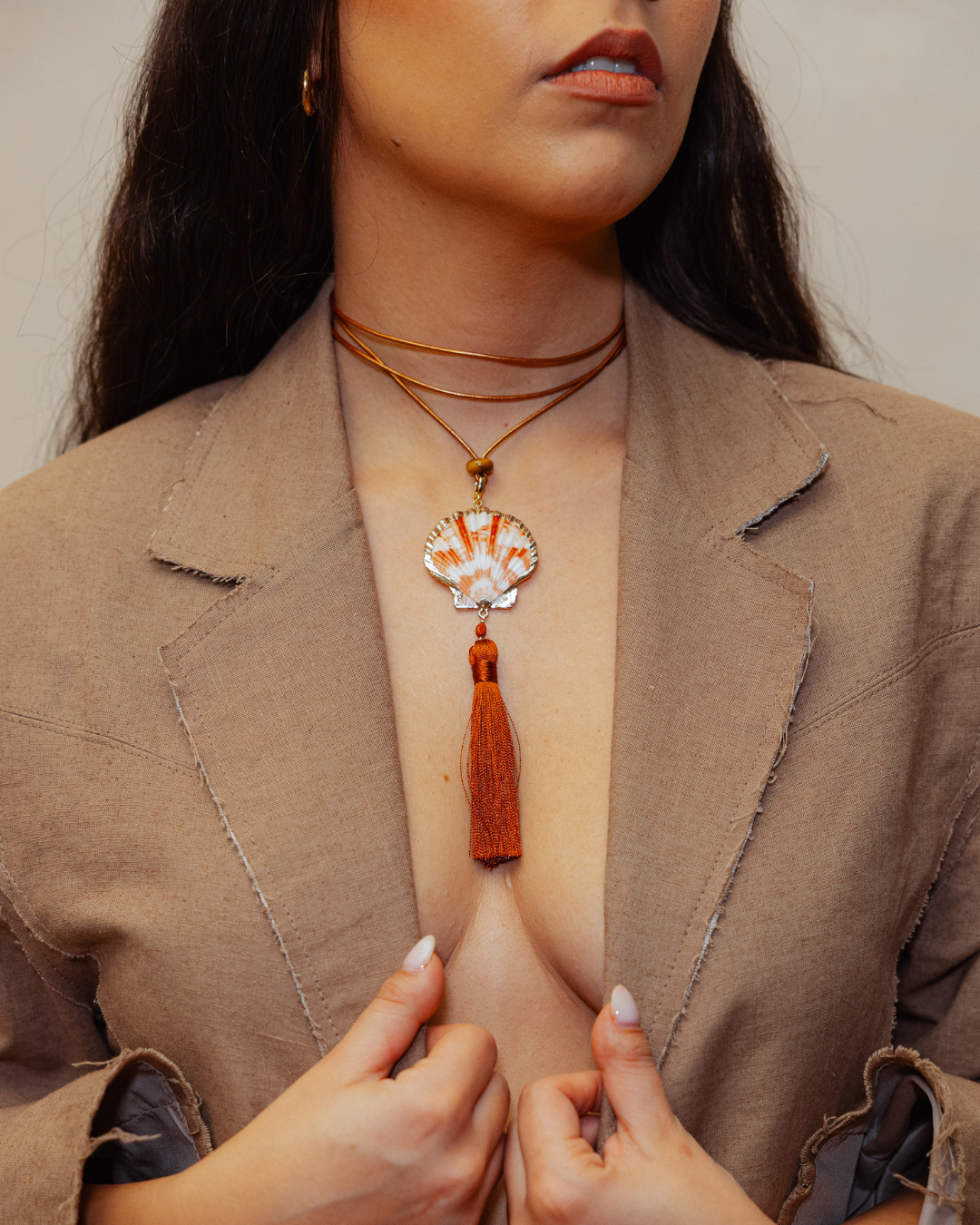 Collar Charm Terracota