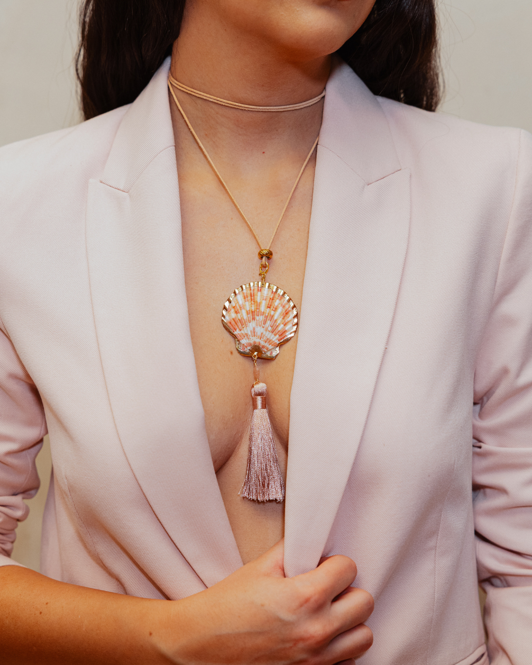 Collar Charm Coral
